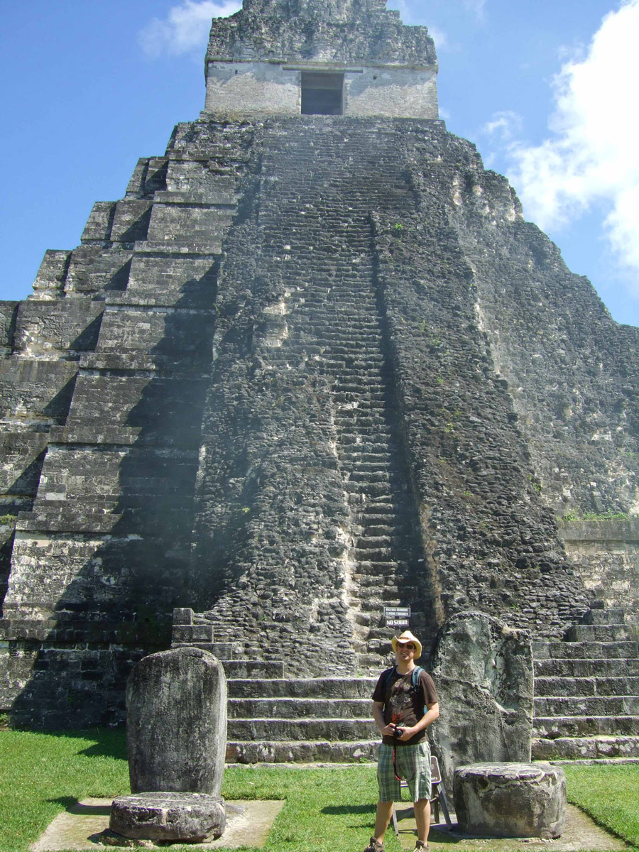 Climbing the ruins of the Mayan city of Tikal Wandering Wagars