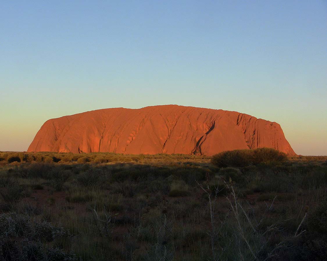 Uluru along the Stuart Highway Australia road trip